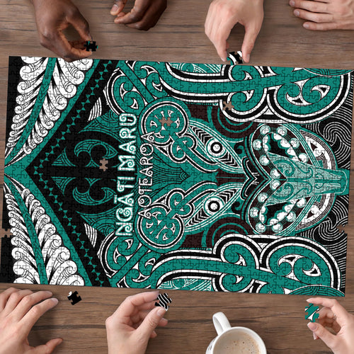 Aotearoa Iwi Ngati Maru Puzzle Maori Kowhaiwhai Pattern