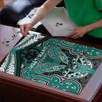 Aotearoa Iwi Ngati Maru Puzzle Maori Kowhaiwhai Pattern