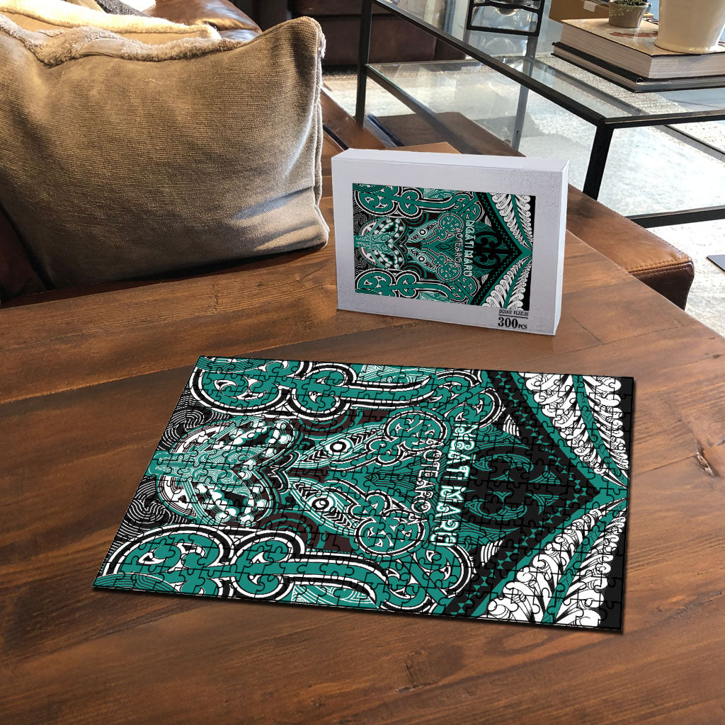 Aotearoa Iwi Ngati Maru Puzzle Maori Kowhaiwhai Pattern