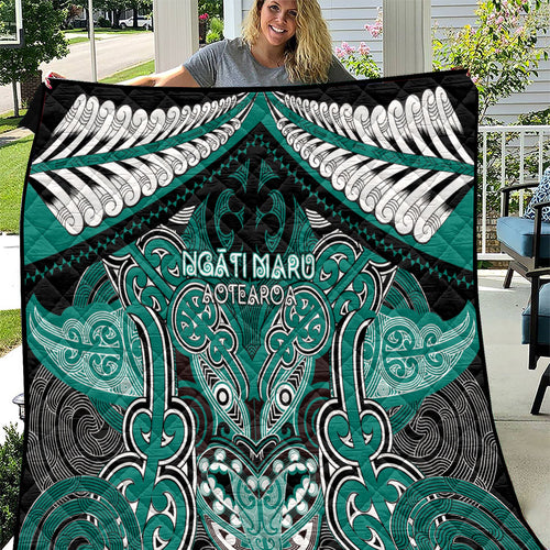 Aotearoa Iwi Ngati Maru Quilt Maori Kowhaiwhai Pattern