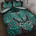 Aotearoa Iwi Ngati Maru Quilt Bed Set Maori Kowhaiwhai Pattern