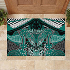 Aotearoa Iwi Ngati Maru Rubber Doormat Maori Kowhaiwhai Pattern
