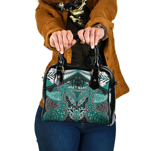 Aotearoa Iwi Ngati Maru Shoulder Handbag Maori Kowhaiwhai Pattern