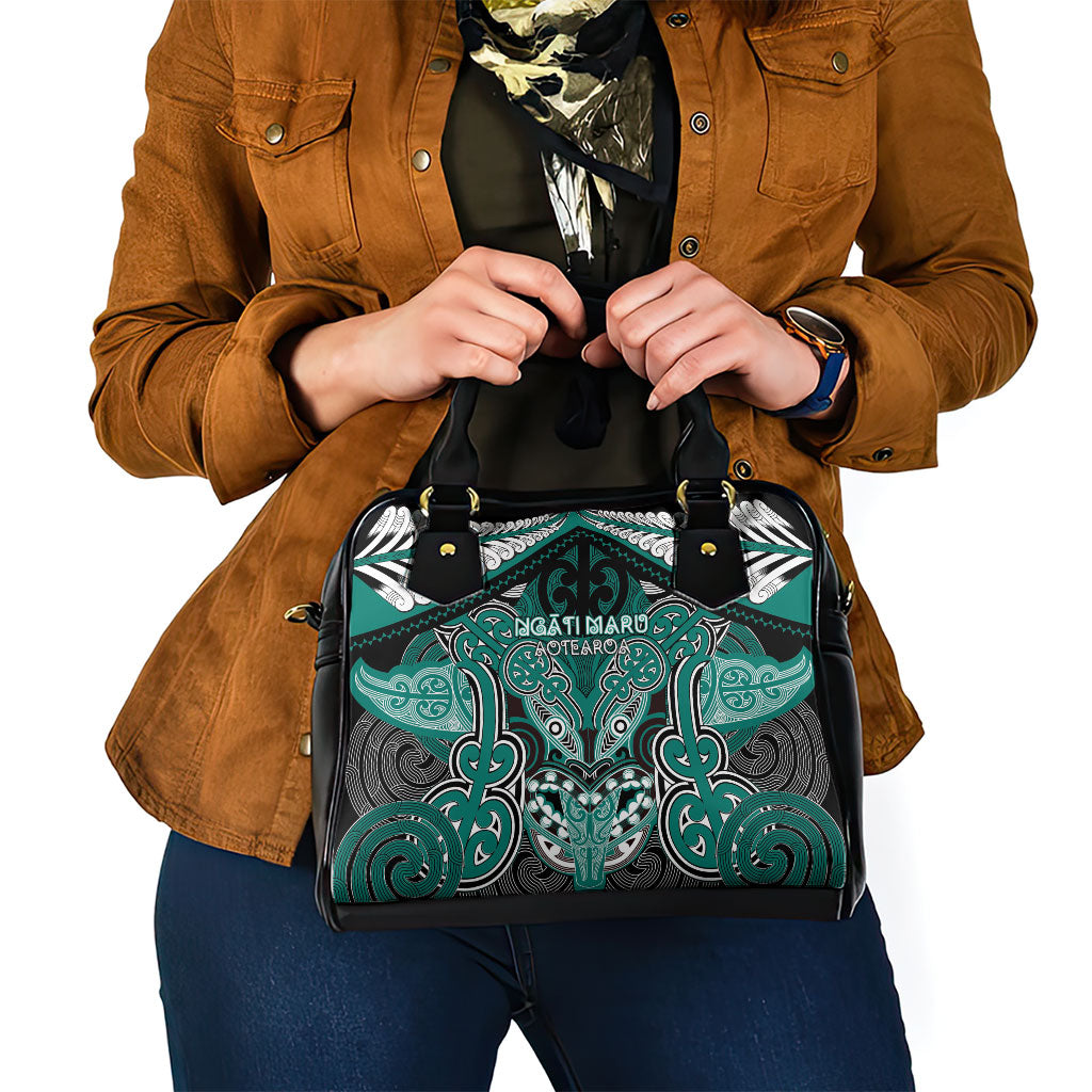 Aotearoa Iwi Ngati Maru Shoulder Handbag Maori Kowhaiwhai Pattern