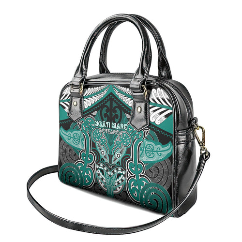 Aotearoa Iwi Ngati Maru Shoulder Handbag Maori Kowhaiwhai Pattern