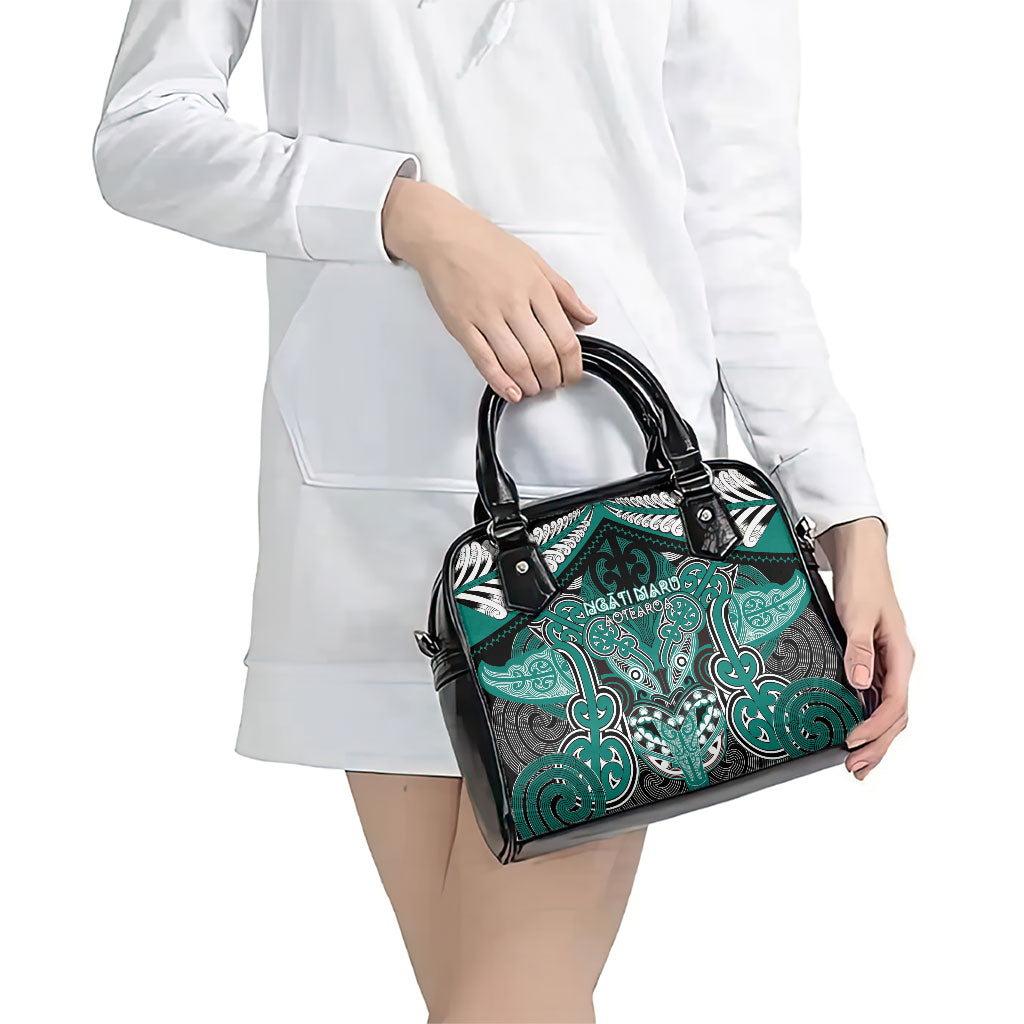 Aotearoa Iwi Ngati Maru Shoulder Handbag Maori Kowhaiwhai Pattern
