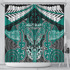 Aotearoa Iwi Ngati Maru Shower Curtain Maori Kowhaiwhai Pattern