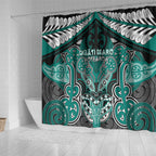 Aotearoa Iwi Ngati Maru Shower Curtain Maori Kowhaiwhai Pattern