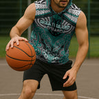 Aotearoa Iwi Ngati Maru Personalised Sleeveless Hoodie Maori Kowhaiwhai Pattern