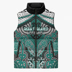 Aotearoa Iwi Ngati Maru Personalised Sleeveless Puffer Jacket Maori Kowhaiwhai Pattern