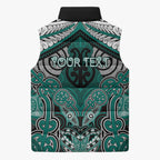 Aotearoa Iwi Ngati Maru Personalised Sleeveless Puffer Jacket Maori Kowhaiwhai Pattern