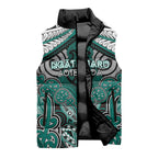 Aotearoa Iwi Ngati Maru Personalised Sleeveless Puffer Jacket Maori Kowhaiwhai Pattern