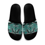 Aotearoa Iwi Ngati Maru Slide Sandals Maori Kowhaiwhai Pattern
