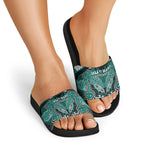 Aotearoa Iwi Ngati Maru Slide Sandals Maori Kowhaiwhai Pattern