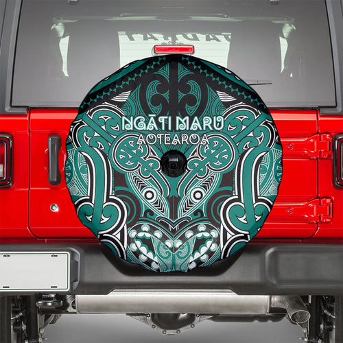 Aotearoa Iwi Ngati Maru Spare Tire Cover Maori Kowhaiwhai Pattern