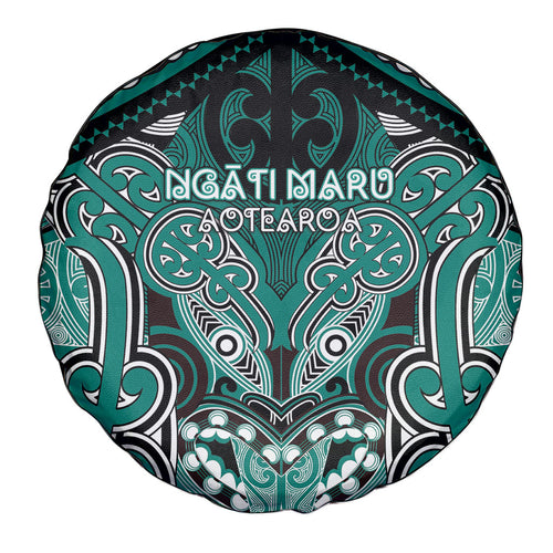 Aotearoa Iwi Ngati Maru Spare Tire Cover Maori Kowhaiwhai Pattern