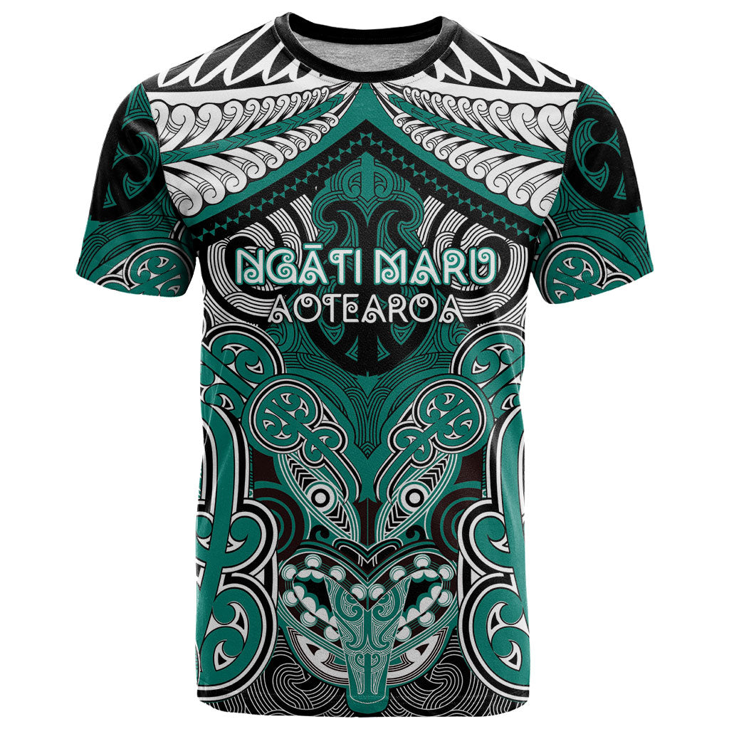 Aotearoa Iwi Ngati Maru Personalised T Shirt Maori Kowhaiwhai Pattern