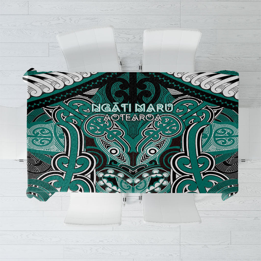 Aotearoa Iwi Ngati Maru Tablecloth Maori Kowhaiwhai Pattern