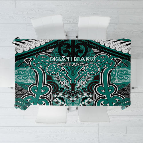 Aotearoa Iwi Ngati Maru Tablecloth Maori Kowhaiwhai Pattern