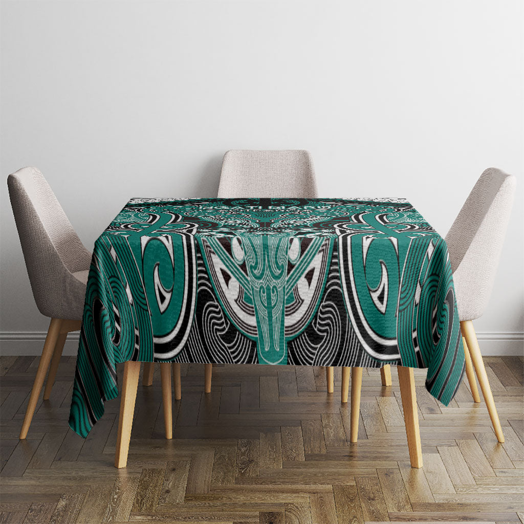 Aotearoa Iwi Ngati Maru Tablecloth Maori Kowhaiwhai Pattern