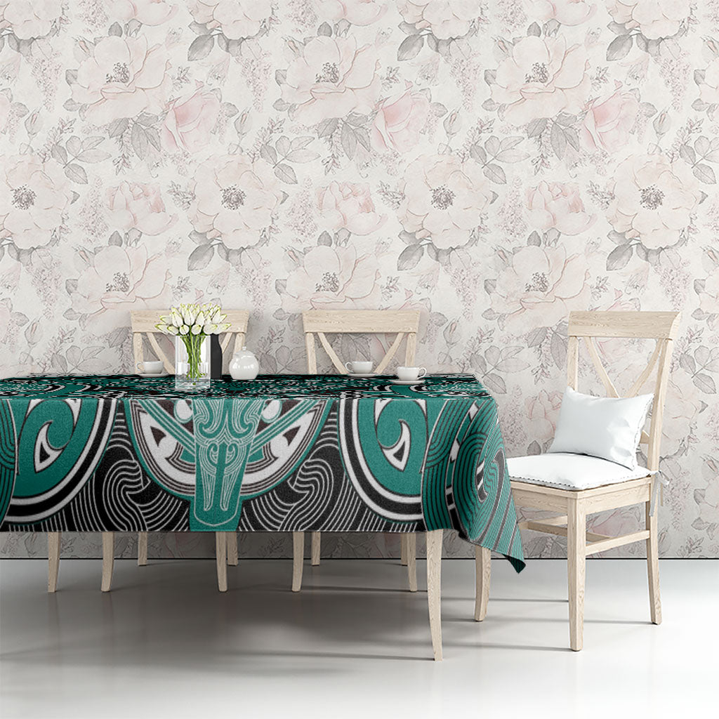 Aotearoa Iwi Ngati Maru Tablecloth Maori Kowhaiwhai Pattern