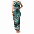Aotearoa Iwi Ngati Maru Personalised Tank Maxi Dress Maori Kowhaiwhai Pattern