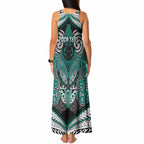 Aotearoa Iwi Ngati Maru Personalised Tank Maxi Dress Maori Kowhaiwhai Pattern