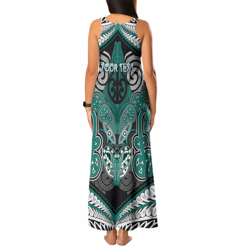 Aotearoa Iwi Ngati Maru Personalised Tank Maxi Dress Maori Kowhaiwhai Pattern