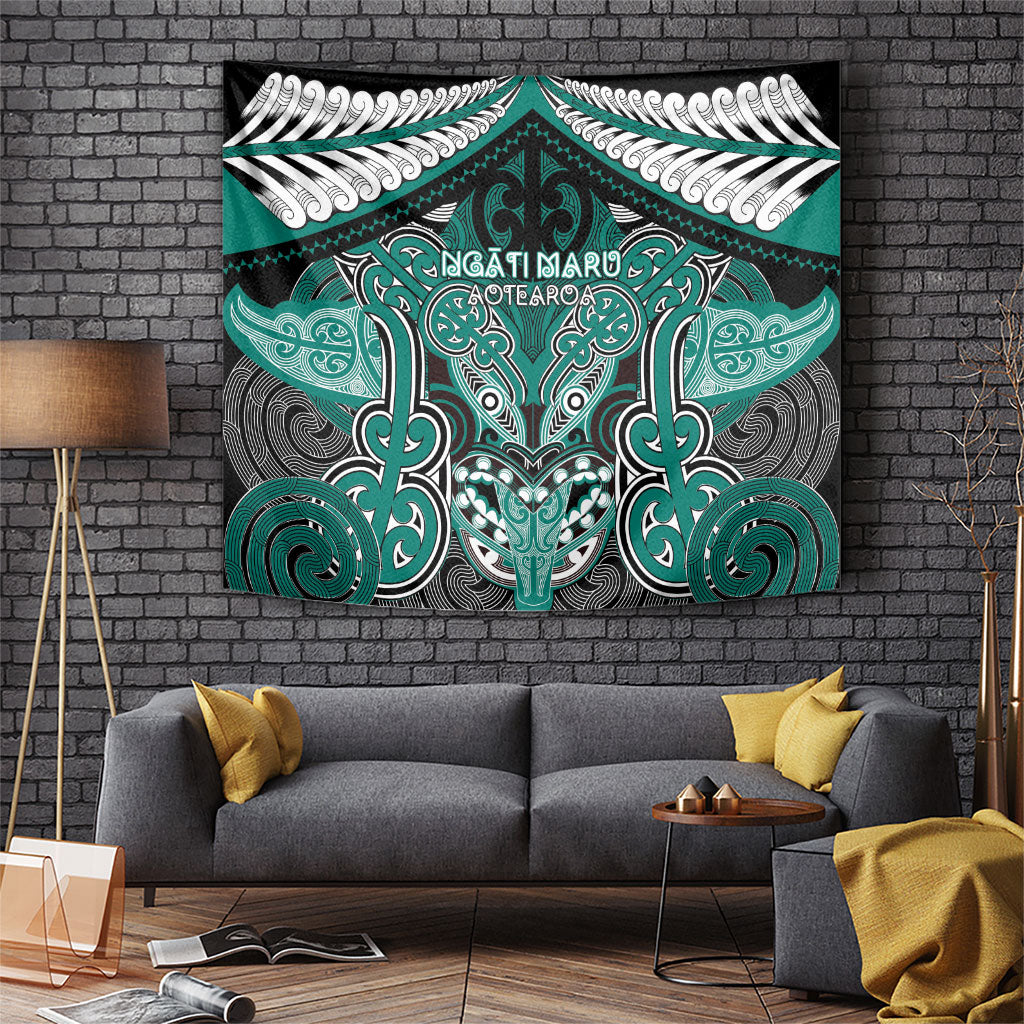 Aotearoa Iwi Ngati Maru Tapestry Maori Kowhaiwhai Pattern