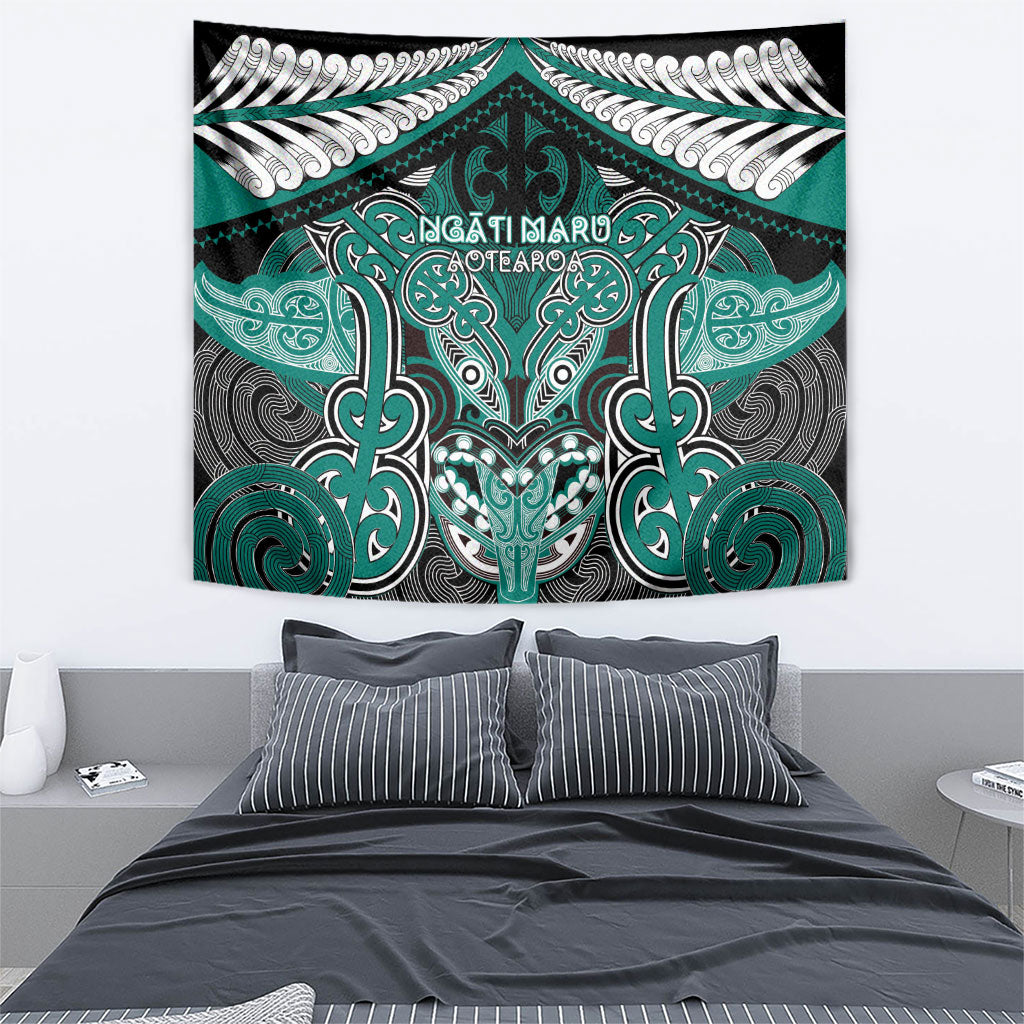 Aotearoa Iwi Ngati Maru Tapestry Maori Kowhaiwhai Pattern