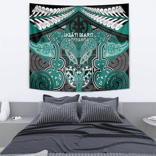 Aotearoa Iwi Ngati Maru Tapestry Maori Kowhaiwhai Pattern