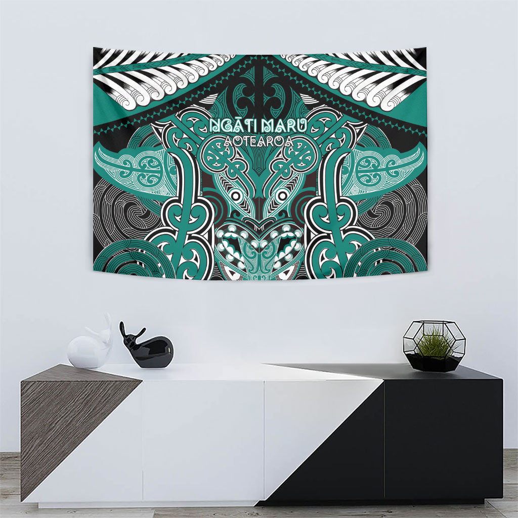 Aotearoa Iwi Ngati Maru Tapestry Maori Kowhaiwhai Pattern