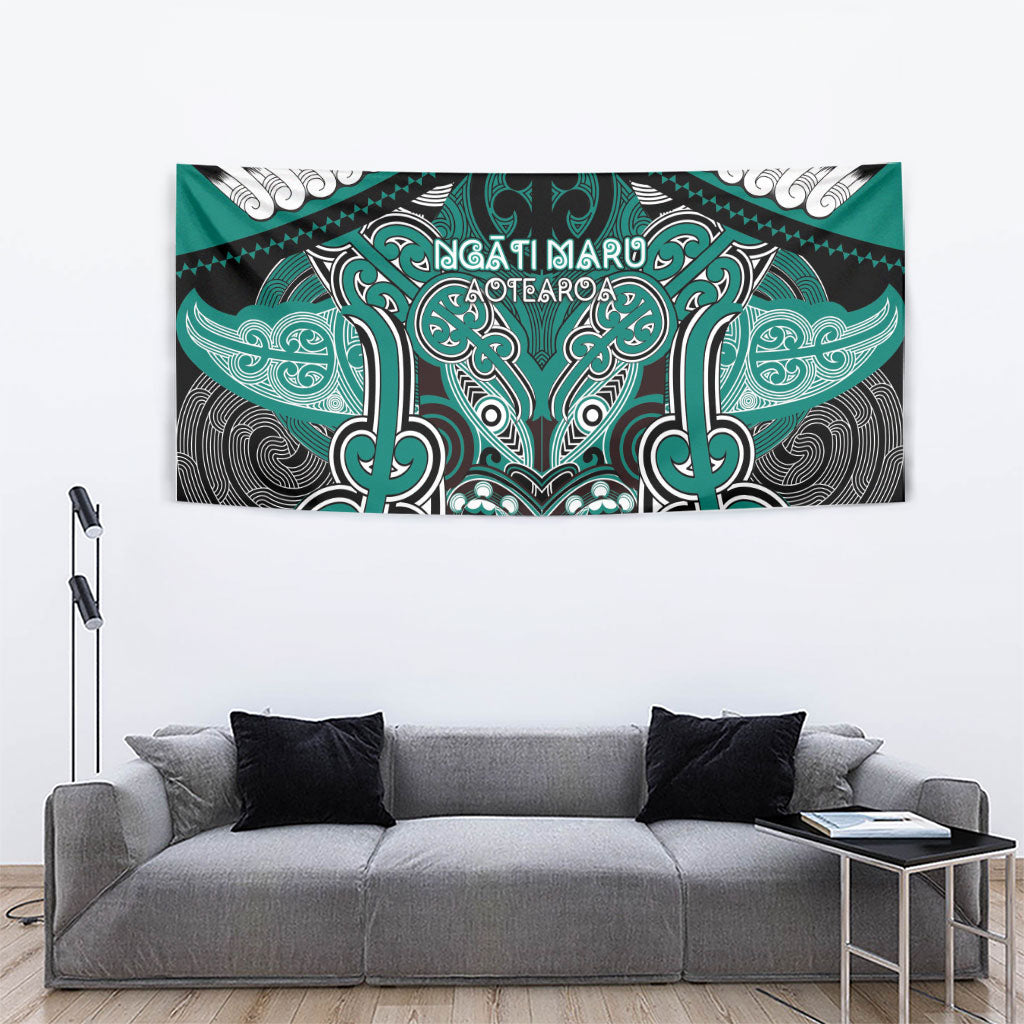 Aotearoa Iwi Ngati Maru Tapestry Maori Kowhaiwhai Pattern