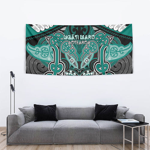 Aotearoa Iwi Ngati Maru Tapestry Maori Kowhaiwhai Pattern