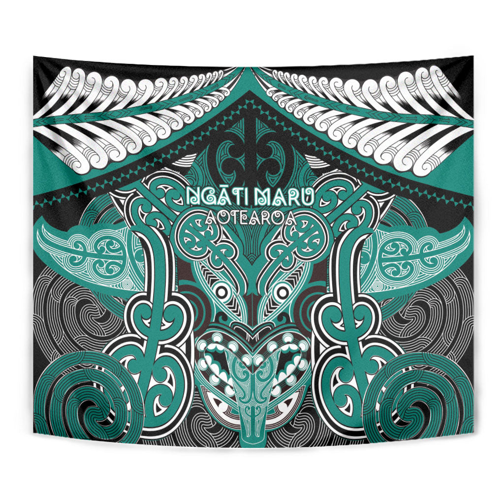Aotearoa Iwi Ngati Maru Tapestry Maori Kowhaiwhai Pattern