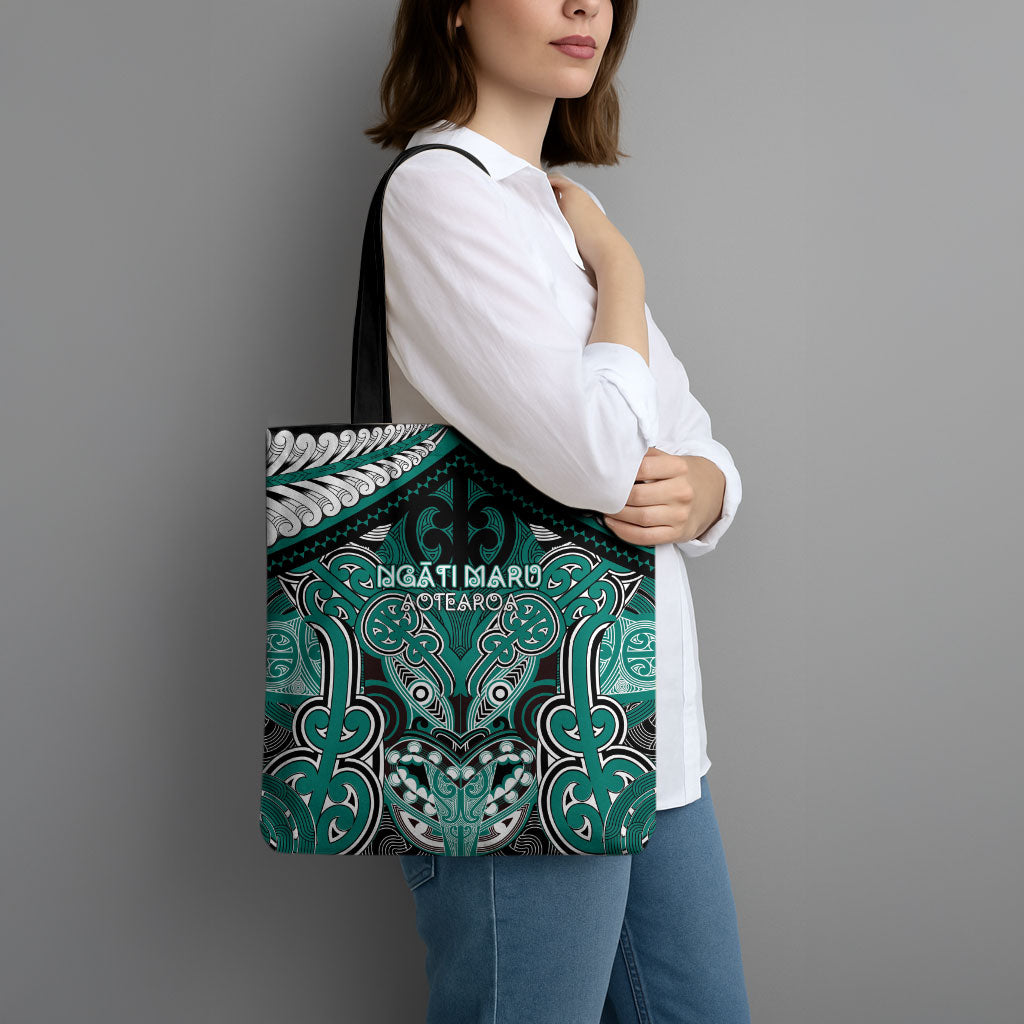 Aotearoa Iwi Ngati Maru Tote Bag Maori Kowhaiwhai Pattern