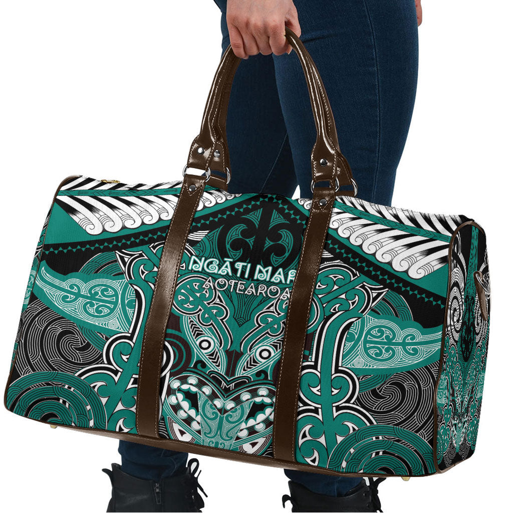 Aotearoa Iwi Ngati Maru Travel Bag Maori Kowhaiwhai Pattern