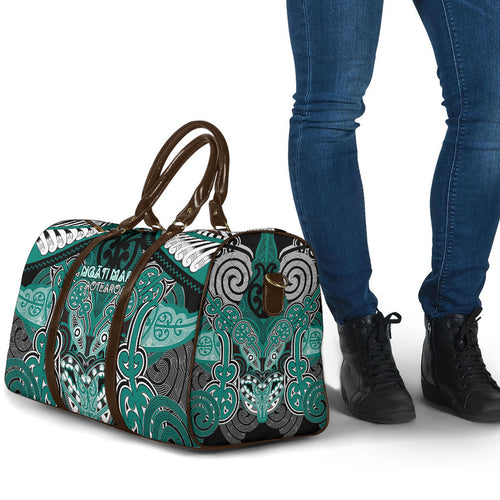 Aotearoa Iwi Ngati Maru Travel Bag Maori Kowhaiwhai Pattern