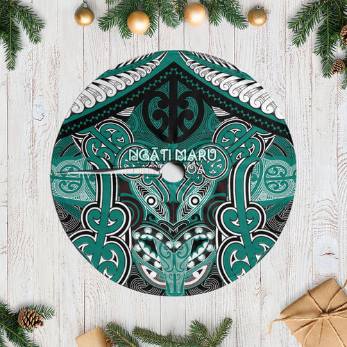 Aotearoa Iwi Ngati Maru Tree Skirt Maori Kowhaiwhai Pattern