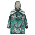 Aotearoa Iwi Ngati Maru Personalised Wearable Blanket Hoodie Maori Kowhaiwhai Pattern