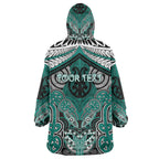 Aotearoa Iwi Ngati Maru Personalised Wearable Blanket Hoodie Maori Kowhaiwhai Pattern