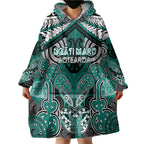 Aotearoa Iwi Ngati Maru Personalised Wearable Blanket Hoodie Maori Kowhaiwhai Pattern