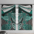 Aotearoa Iwi Ngati Maru Window Curtain Maori Kowhaiwhai Pattern