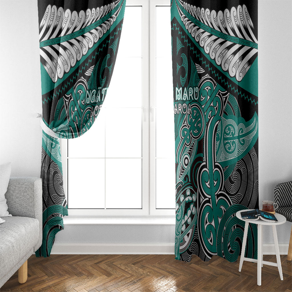 Aotearoa Iwi Ngati Maru Window Curtain Maori Kowhaiwhai Pattern