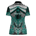 Aotearoa Iwi Ngati Maru Personalised Women Polo Shirt Maori Kowhaiwhai Pattern