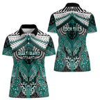 Aotearoa Iwi Ngati Maru Personalised Women Polo Shirt Maori Kowhaiwhai Pattern