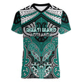 Aotearoa Iwi Ngati Maru Personalised Women V-Neck T-Shirt Maori Kowhaiwhai Pattern
