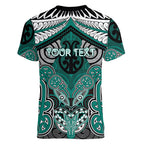 Aotearoa Iwi Ngati Maru Personalised Women V-Neck T-Shirt Maori Kowhaiwhai Pattern