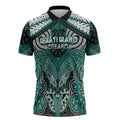 Aotearoa Iwi Ngati Maru Personalised Zipper Polo Shirt Maori Kowhaiwhai Pattern