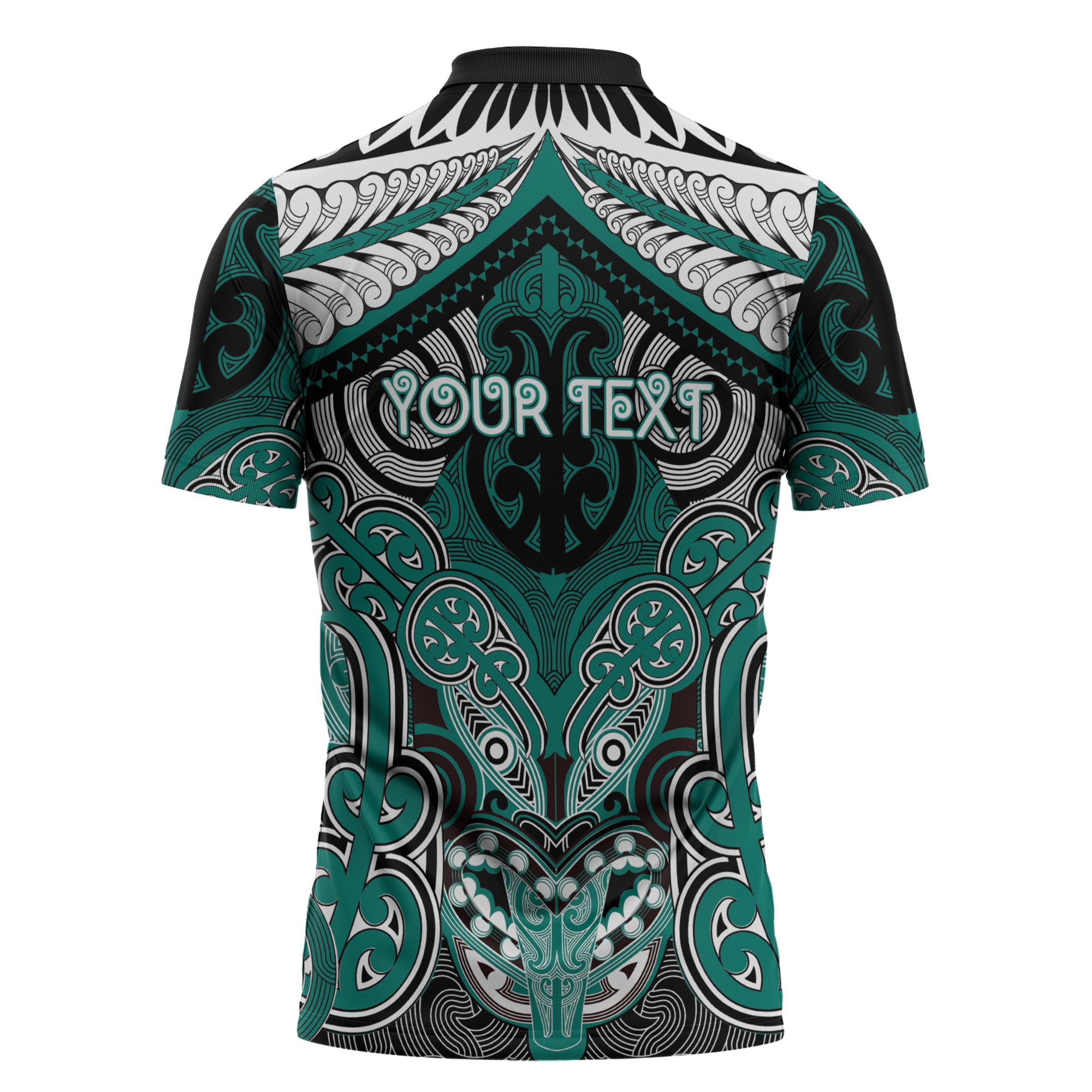 Aotearoa Iwi Ngati Maru Personalised Zipper Polo Shirt Maori Kowhaiwhai Pattern